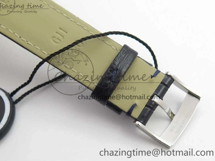 0327 Timeless De Ville Prestige Real PR SS ZF 1:1 Best Edition Gray Dial Blue Markers on Blue Leather Strap MIYOTA 7936